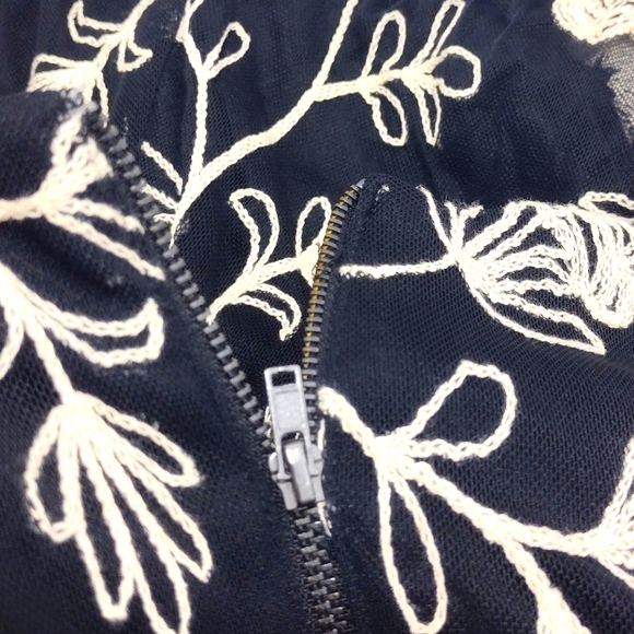 Melonie T Embroidered Floral Cold-Shoulder Sheer Mini Dress - Picture 14 of 16